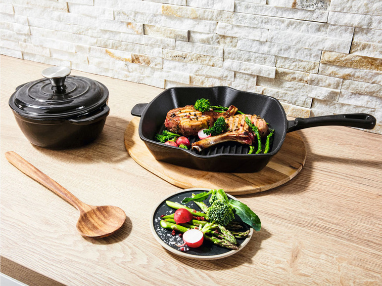 Ga naar volledige schermweergave: Gietijzeren grillpan, 24,5 x 24,5 cm - afbeelding 15