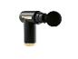 Pistolet de massage noir avec détails dorés et embout rond