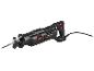 Scie sabre Parkside noire avec lame, sur fond blanc