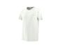T-shirt blanc à manches courtes avec poche poitrine.