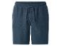 Blauwe sweatshorts met trekkoord in de taille.