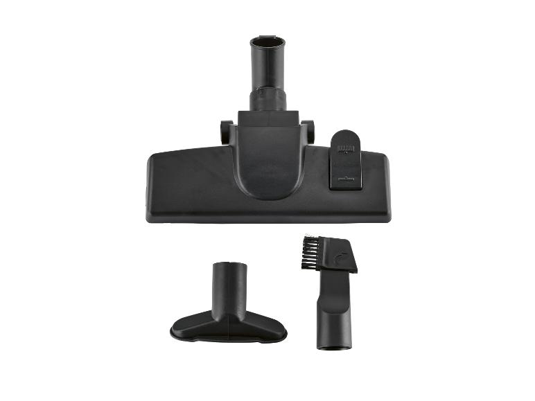 Stofzuigermondstukken: een platte borstel, een smalle borstel en een gleuvenmondstuk.