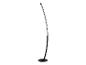 Lampadaire LED noir au design incurvé et base ronde