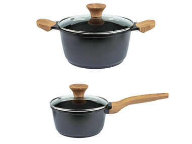 ERNESTO Faitout ou casserole en fonte d'aluminium avec revêtement en céramique, Ø 20 cm ou Ø 16 cm