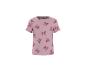Roze T-shirt met korte mouwen en strikjesprint