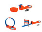 Hot Wheels stuntbaan met loopings, sprongen en een auto.