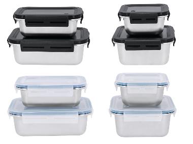 SILVERCREST® Set de boîtes de conservation en acier inoxydable