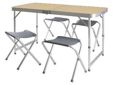 Table de camping avec 4 tabourets CRIVIT