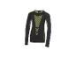 Zwart en limoengroen sportshirt met lange mouwen en patroon