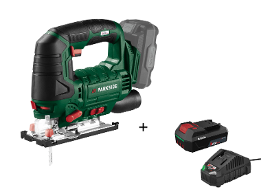 Set Scie sauteuse pendulaire 20V PARKSIDE® PSTDA20 avec batterie 2Ah PAP202 et chargeur 2,4A PLG20