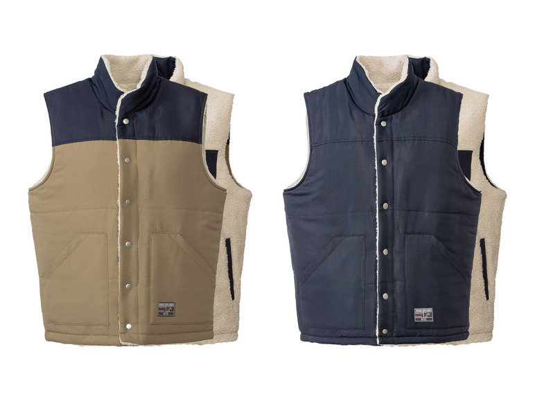 Ga naar volledige schermweergave: LIVERGY® Omkeerbare bodywarmer met imitatielamsvacht - afbeelding 1