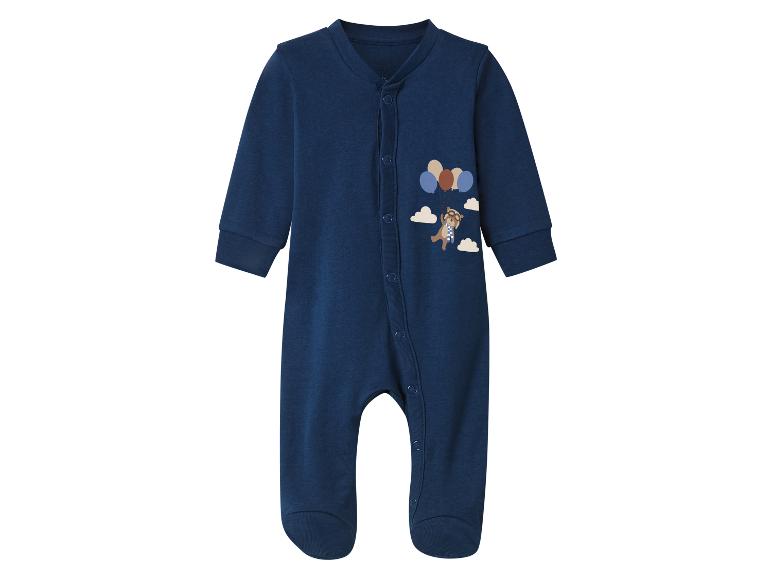 Grenouillère bleue pour bébé avec imprimé ourson et ballons