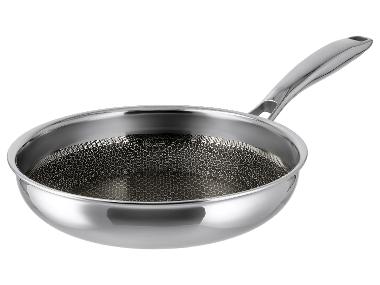 SILVERCREST® Poêle en acier inoxydable avec structure en nid d’abeille, Ø 24 cm