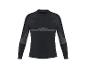 Haut de sport noir à manches longues avec motifs texturés
