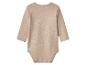Beige baby romper met lange mouwen