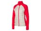 Rood-wit gewatteerd damesjack met lange mouwen