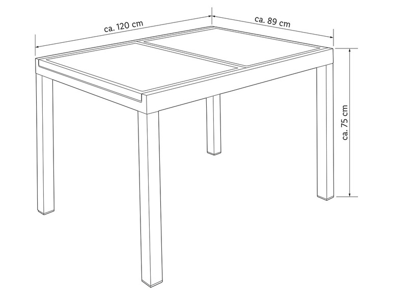 Ga naar volledige schermweergave: Tuintafel aluminium grijs uittrekbaar LIVARNO home Houston - afbeelding 13