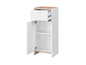 Witte kast met lade en deur, opengeklapt.