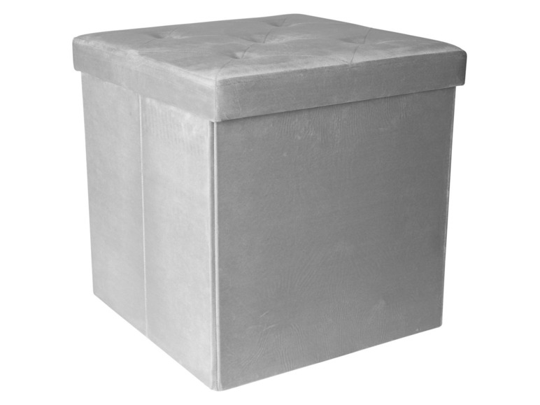Aller en mode plein écran LIVARNO home Pouf-coffre avec espace de rangement, 40 x 40 x 40 cm - Photo 4