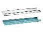 Twee rollen raamfolie, één zilverkleurig en één turquoise.