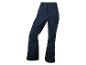Pantalon de ski bleu marine avec détails noirs et fermetures éclair.