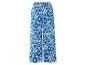 Pantalon large bleu à motifs ikat.