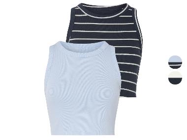 Crop-tops pour femmes, 2 pièces esmara®