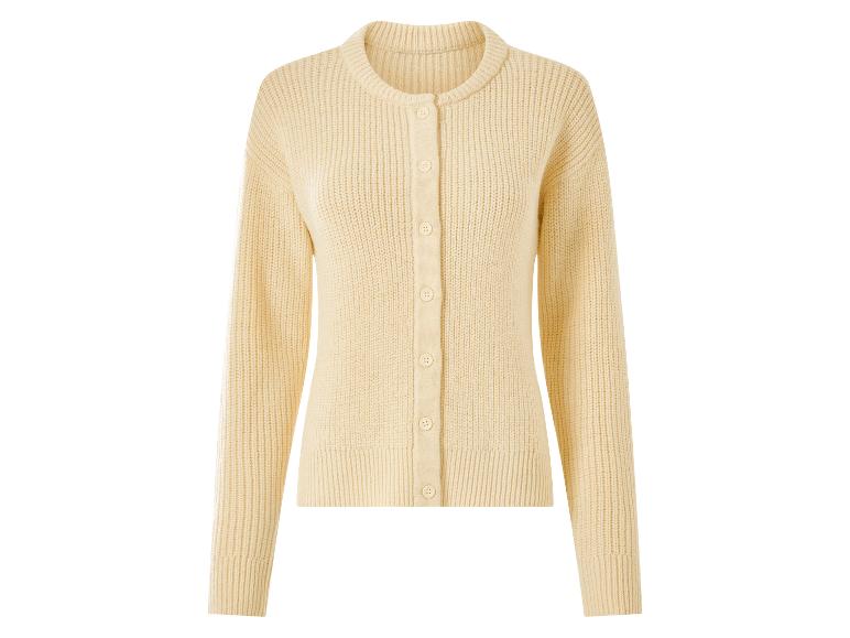 Cardigan en tricot beige avec boutons