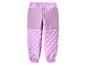 Pantalon matelassé violet avec bande réfléchissante.