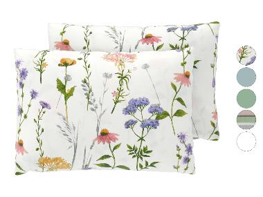 LIVARNO® Taies d'oreiller en seersucker, lot de 2, 40 x 60 cm