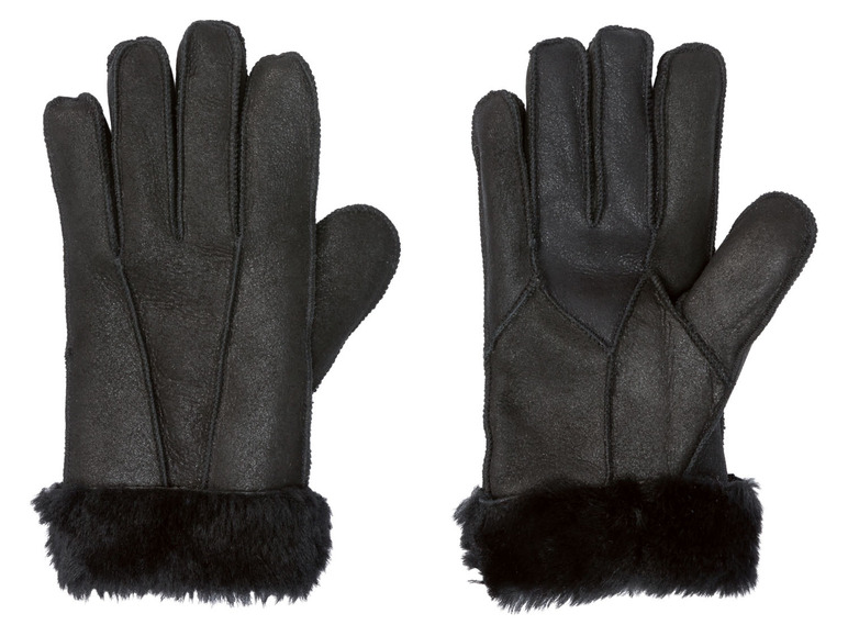 Aller en mode plein écran esmara® Gants en cuir avec peau d’agneau - Photo 2