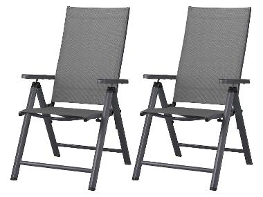 LIVARNO® Chaise pliante en aluminium »Houston«, 2 pièces