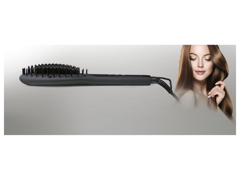 Aller en mode plein écran SILVERCREST® 2 en 1 : brosse à cheveux et fer à lisser, 58 W - Photo 3