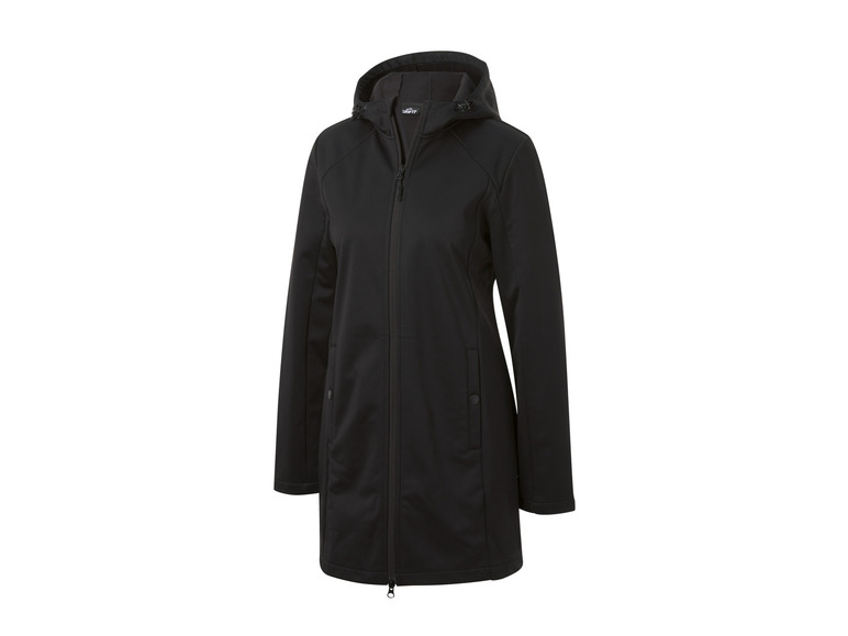 Veste softshell noire à capuche de la marque Crivit.