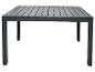 Donkergrijze tuintafel met lattenblad