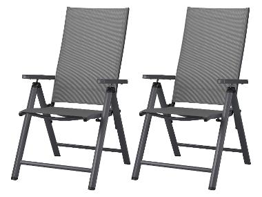 LIVARNO® Chaise pliante en aluminium »Houston«, 2 pièces