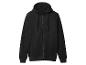 Zwarte hoodie met rits en pluizige binnenkant.