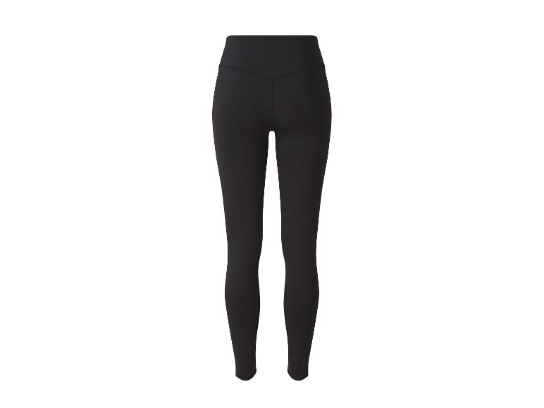 Zwarte, nauwsluitende sportleggings.
