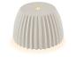 Witte aromadiffuser met geplooid design en warme verlichting