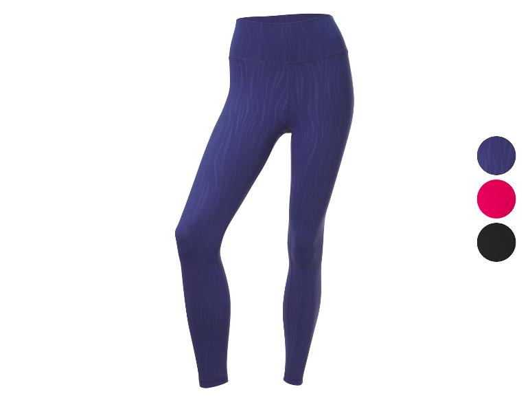 Leggings bleu foncé avec un motif subtil.