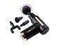 Pistolet de massage VITALmaxx noir et or avec quatre embouts interchangeables.