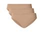 Driepak beige damesonderbroeken.