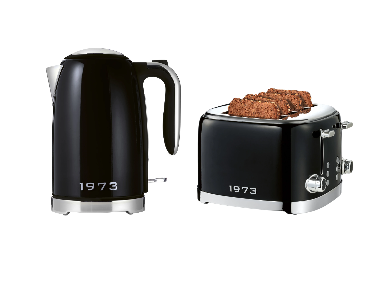 SILVERCREST® Set de cuisine rétro : Bouilloire et grille-pain 4 fentes