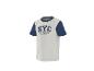 T-shirt met korte mouwen, kleurblokdesign en 'NYC MY TEAM NEW YORK CITY'-opdruk.