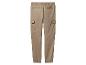 Beige cargobroek met elastische tailleband en elastische boorden.