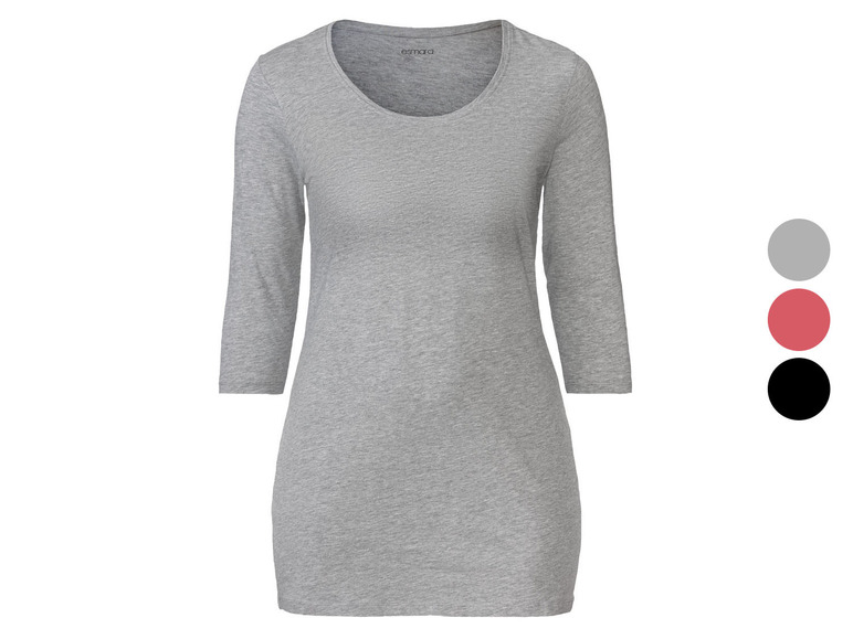 Aller en mode plein écran esmara® Longshirt avec manches 3/4 en un mélange de coton - Photo 1