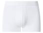 Witte herenboxershort met elastische tailleband.