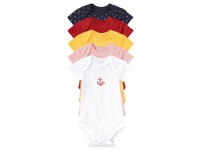 Babypakjes in verschillende kleuren met ankerprint