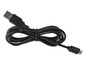 Een zwarte USB-kabel met USB-A en USB-C connectoren.