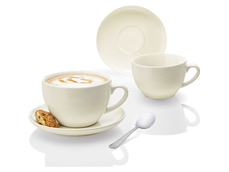 Ga naar volledige schermweergave: ERNESTO® Porseleinen koffiekopjes met schoteltjes, 2-delig - afbeelding 15